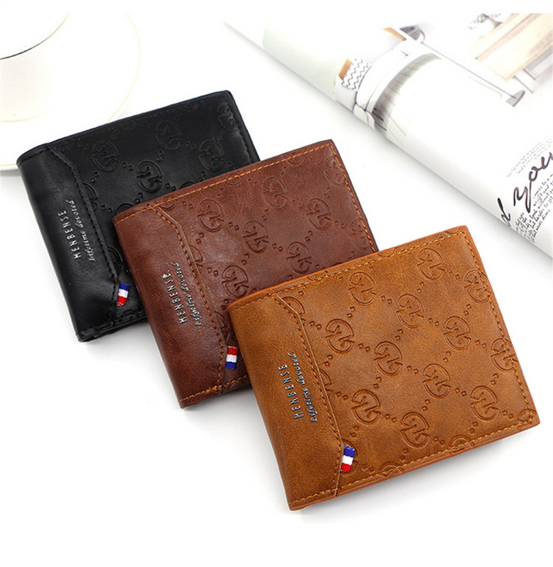 Vintage muški kožni novčanik Brand Luksuzne kratke uske muške torbice Stezaljka za novac Cijena u dolarima za muškarce Kratki crni novčanik