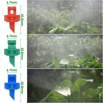 KESLA 20PCS 90/180/360 Degree Refraction Nozzle Sprinkler Head Thread Connection Garden Irigation Issprayer for Greenhouse