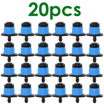 20 KOM. Prilagodljive sveobuhvatne raspršujuće prskalice za prskanje od 360 stupnjeva za zalijevanje Kapaljka za kućni vrt, poljoprivredni alat za navodnjavanje