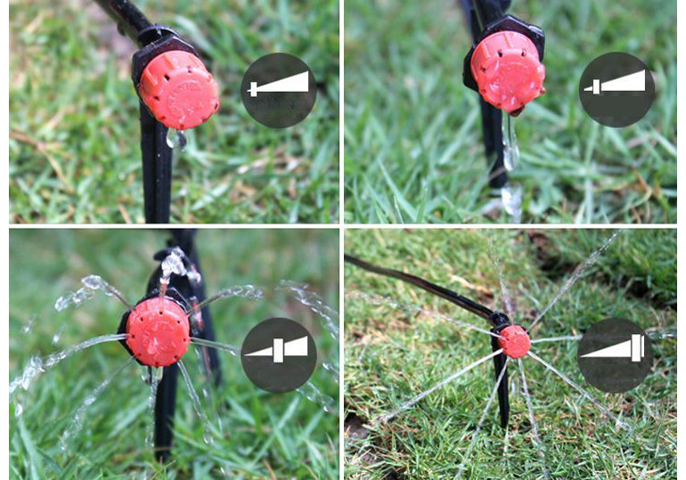 25 komada podesivih kapaljki za navodnjavanje Vrtni mikro sustav za navodnjavanje kap po kap, raspršivači s 8 rupa, emiter, mlaznica za zalijevanje na balkonu, dvorištu