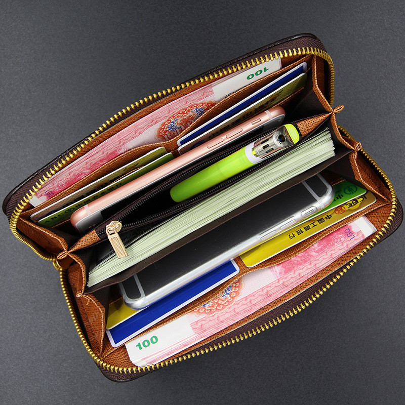 Luksuzni brend muški novčanici torbica torbica za novac kožna muška spojka muška narukvica cartera hombre novčanik carteira masculina uomo