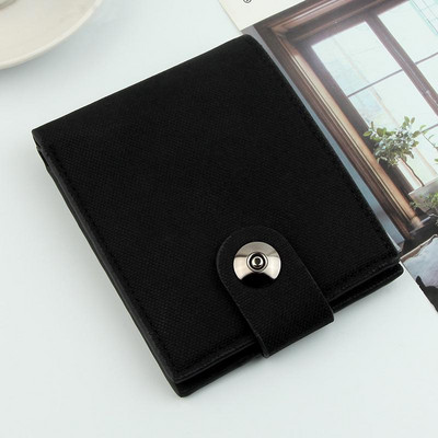 Férfi pénztárca, hosszú hasp vászon fekete új férfi pénztárca rövid divatos csat többkártyás mágneses háromszoros táska Cartera Hombre üzleti