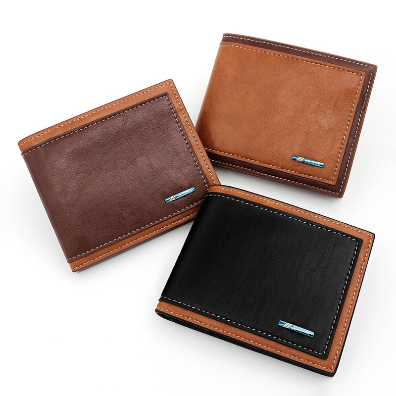 Πορτοφόλι Lmen's Billfold Slim Hipster Κάτοχοι πιστωτικών καρτών/αναγνωριστικών Ένθετα πορτοφόλια νομισμάτων Πολυτελές επαγγελματικό πτυσσόμενο κοντό πορτοφόλι Premium