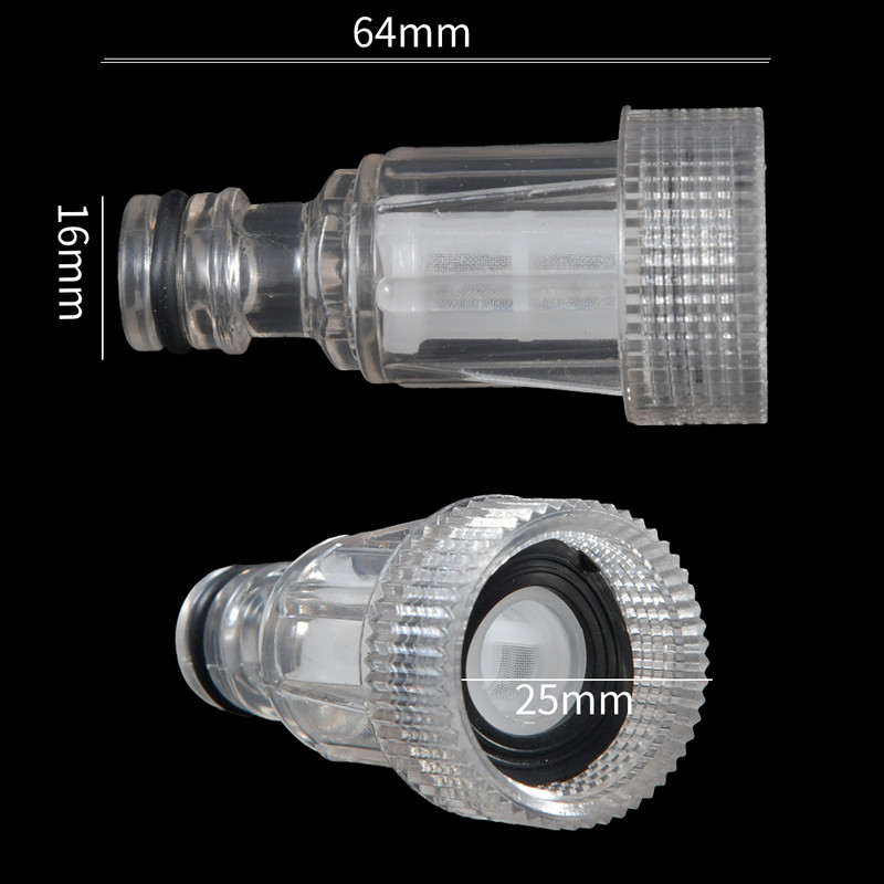 1 pc 3/4 collu dārza ūdens ātrie savienotāji, automašīnu mazgāšanas mašīna, universāls nipelis filtra sūknis, caurspīdīgs ekrāns