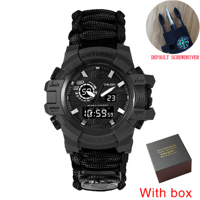 SHIYUNME vyriškas kamufliažas karinis laikrodis vandeniui atsparus kompasas chronografas elektroninis lauko sporto laikrodis vyriškas Relogios Masculino
