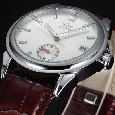 Sewor Top zīmola vīriešu rokas pulksteņi Pilna tērauda Auto Datums Automātiski Mehāniski Pulksteņi Vīriešu Mazas sekundes Lēta cena