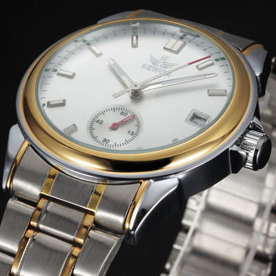 Sewor Top zīmola vīriešu rokas pulksteņi Pilna tērauda Auto Datums Automātiski Mehāniski Pulksteņi Vīriešu Mazas sekundes Lēta cena