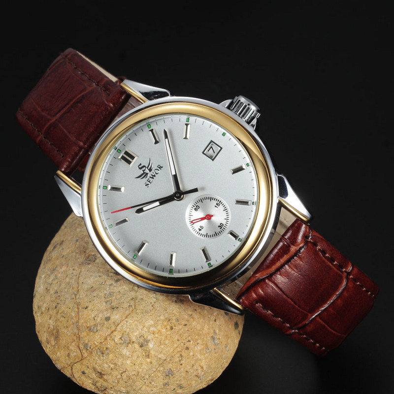 Sewor Top zīmola vīriešu rokas pulksteņi Pilna tērauda Auto Datums Automātiski Mehāniski Pulksteņi Vīriešu Mazas sekundes Lēta cena