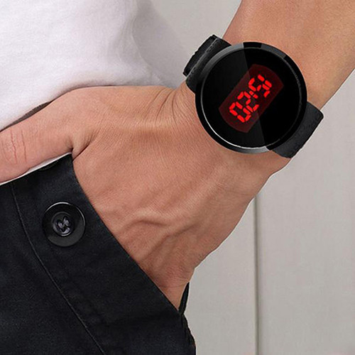 Modes Led digitālie skārienekrāna pulksteņi vīriešu sporta pulksteņi diena datums Silikona pulkstenis relogio de led reloj led hombre