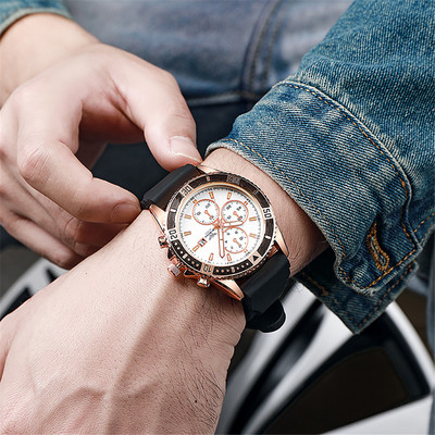 Prabangus vyriškas prekės ženklo laikrodis su dideliu ciferblatu