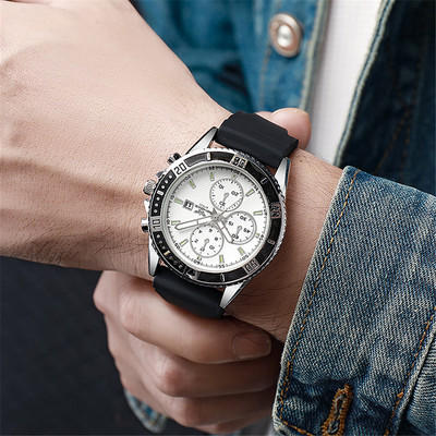 Prabangus vyriškas prekės ženklo laikrodis su dideliu ciferblatu