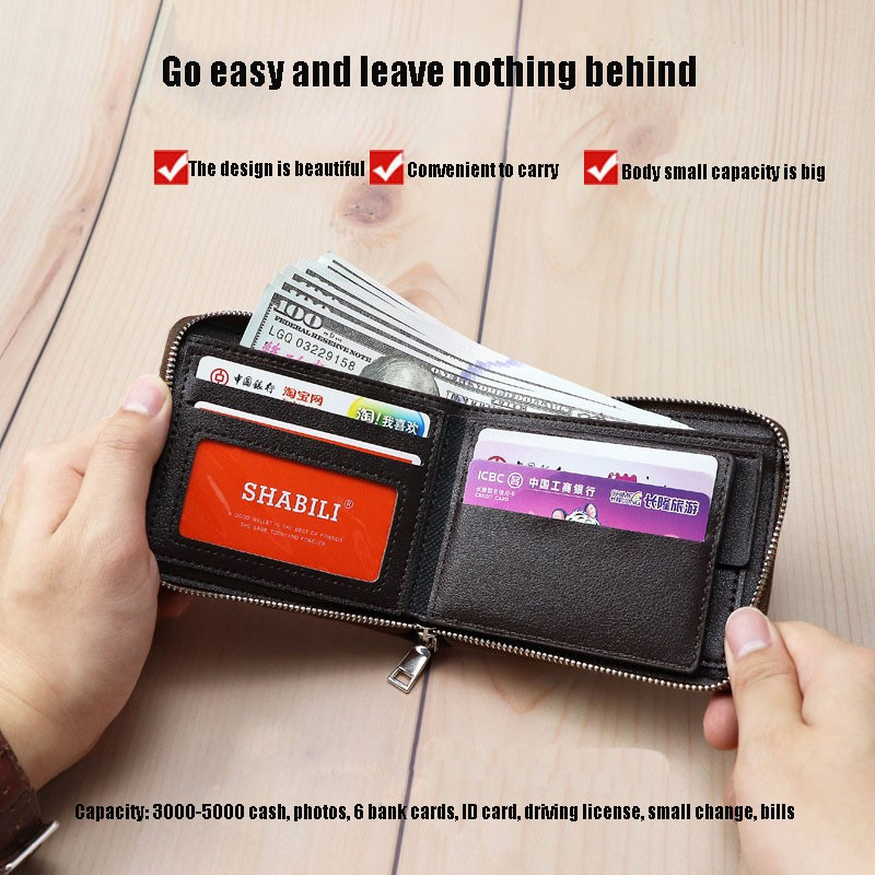 Férfi pénztárcák szőtt mintás bőr férfi rövid pénztárca Tarjetero cipzár körül pénzes táska 2022 Új férfi kártyatartó Carteria