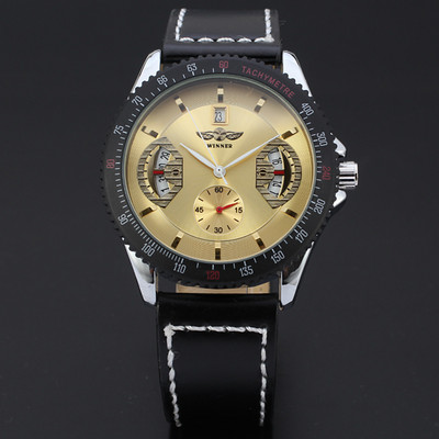 T-WINNER jauns automātisks mehānisks plaukstas locītavas reloj paštinošs dobs krāsains ciparnīca Montre biznesa modes vīriešu ādas siksnu pulksteņi