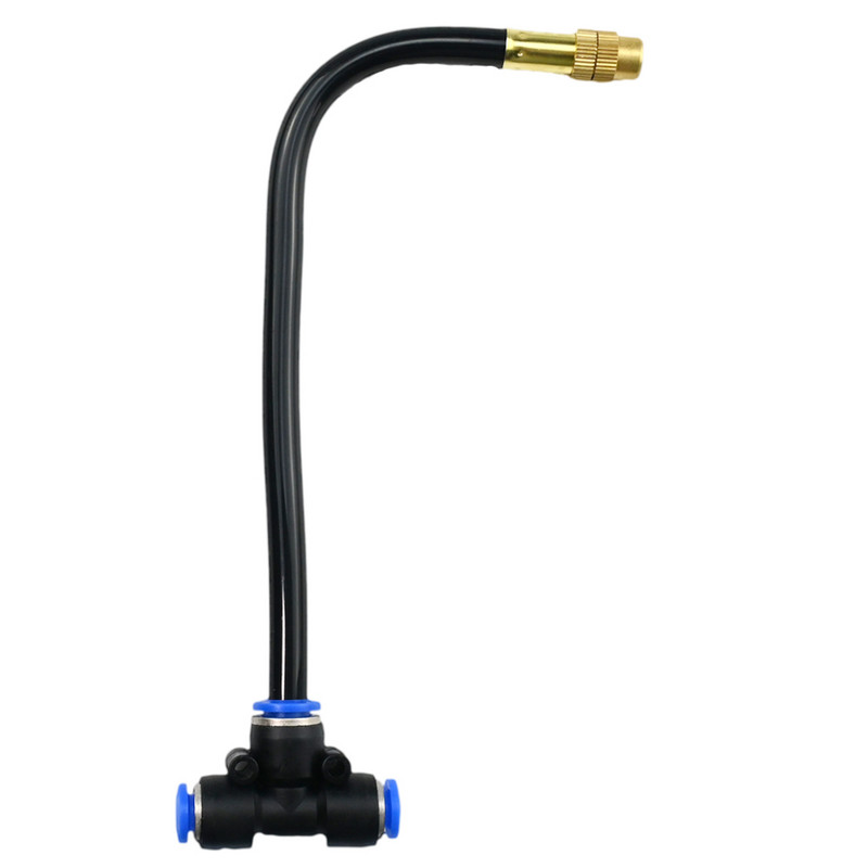 6 gab. Brīvi saliekts vara miglas sprausla Universāls izsmidzināšanas uzgalis 8 mm, taisns spiedes savienojums, dārza mitrināšanas smidzinātājs