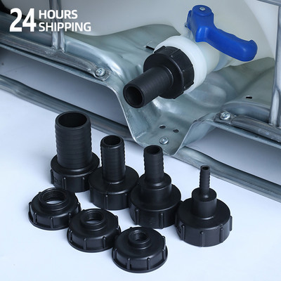 1/2-tolline 3/4-tolline 1-tolline 2-tolline keermega IBC-paagi adapter, paksemaks plastikust kraanikonnektor veepaagi liitmik koduaia veepistikutele