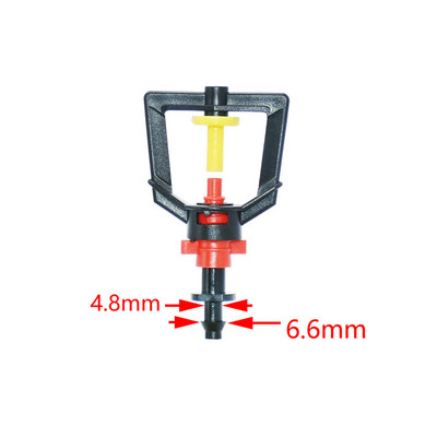 5 τμχ 360 Περιστρεφόμενοι ψεκαστήρες Διάθλασης Micro ακροφύσιο κήπου Σύστημα ομίχλης στάγδην άρδευσης Κρεμαστός υγραντήρας ψεκαστήρας