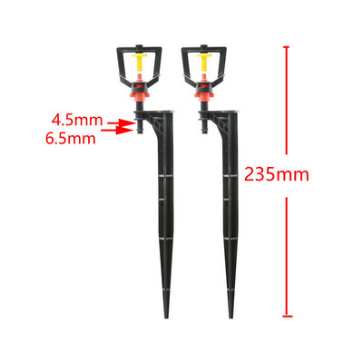 5 τμχ 360 Περιστρεφόμενοι ψεκαστήρες Διάθλασης Micro ακροφύσιο κήπου Σύστημα ομίχλης στάγδην άρδευσης Κρεμαστός υγραντήρας ψεκαστήρας