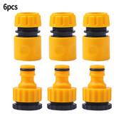 6 τμχ ABS Garden Quick Hose Connector 1/2" Ακραίος διπλός αρσενικός σύνδεσμος συνδέσμου λάστιχου για ακροφύσιο ψεκασμού πιστολιού νερού σωλήνα σωλήνα σωλήνα