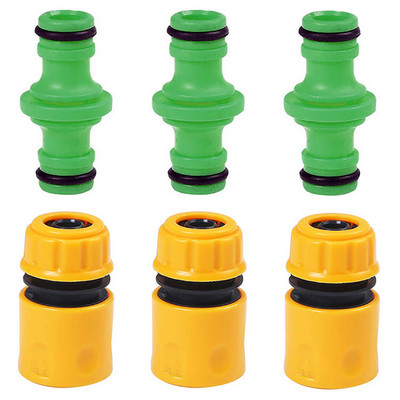 6 τμχ ABS Garden Quick Hose Connector 1/2" Ακραίος διπλός αρσενικός σύνδεσμος συνδέσμου λάστιχου για ακροφύσιο ψεκασμού πιστολιού νερού σωλήνα σωλήνα σωλήνα