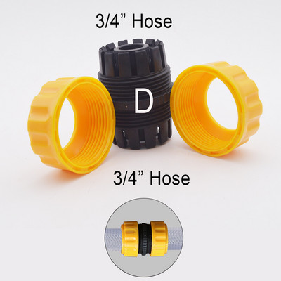 PVC dodaci za vrtlarstvo Vanjski 3/4 Automobilski vrtni crijevo Adapter za priključak za brzo spajanje Cijevni priključak za popravak Priključak za cijevi 1/2