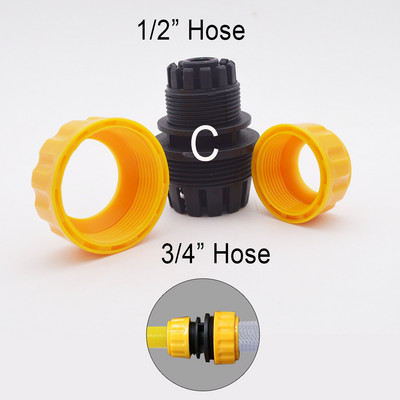 PVC dodaci za vrtlarstvo Vanjski 3/4 Automobilski vrtni crijevo Adapter za priključak za brzo spajanje Cijevni priključak za popravak Priključak za cijevi 1/2
