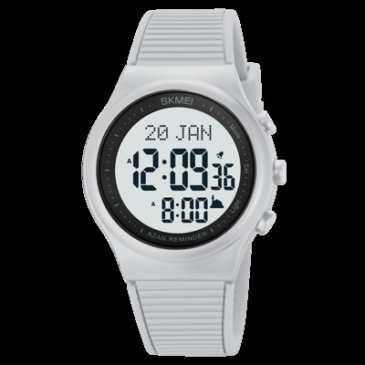 SKMEI Fashion Back Light Μουσουλμανικά ανδρικά ρολόγια Azan για προσευχή με πυξίδα Qibla Adhan Alarm Hijri Ισλαμικό ρολόι χειρός reloj hombre