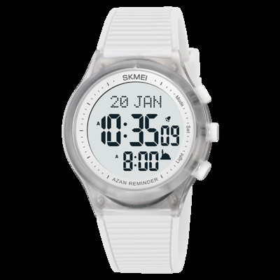 SKMEI Fashion Back Light Μουσουλμανικά ανδρικά ρολόγια Azan για προσευχή με πυξίδα Qibla Adhan Alarm Hijri Ισλαμικό ρολόι χειρός reloj hombre