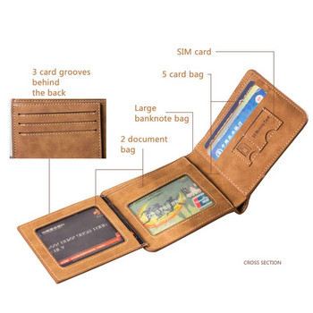 Ανδρικό πορτοφόλι Slim Small Short Ανδρικό πορτοφόλι Wolet Money Bag για δώρο Perse Parse Bank Κάτοχος πιστωτικής κάρτας Κάτοχος κάρτας Caibu