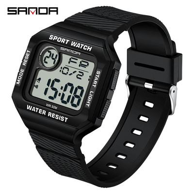 SANDA jauni vīriešu pulksteņi sporta militārais pulkstenis datumu izturīgs ūdensizturīgs digitālais rokas pulkstenis vīriešiem Pulkstenis relogio masculino 2129