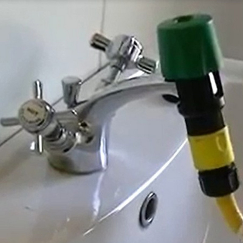 Jaucējkrāns Universāls šļūtenes savienotājs Virtuve Ātrā savienošana Dārza laistīšana Apūdeņošana Ūdens caurules adapteris Atkārtoti lietojami savienojošie elementi