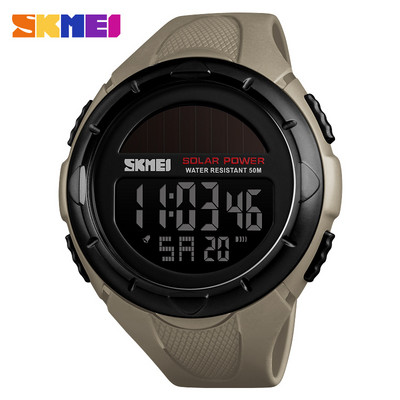 SKMEI napelemes kültéri sportórák férfi sokkoló digitális óra Chrono 50M vízálló karórák férfi Relogio Masculino