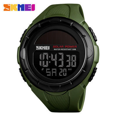 SKMEI napelemes kültéri sportórák férfi sokkoló digitális óra Chrono 50M vízálló karórák férfi Relogio Masculino