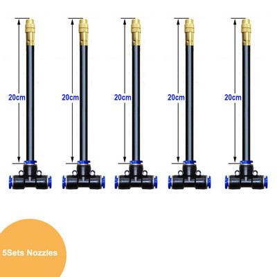 5/10 kom Podesivi raspršivač magle 360° rotirajući bakreni raspršivači 8 mm Ravni potisni spojni spoj Vlaženje Navodnjavanje