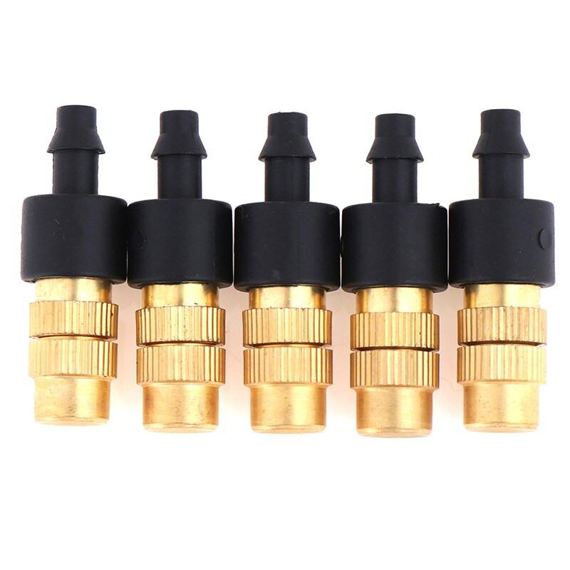 5gab dārza apūdeņošanas lauksaimniecības izsmidzināšanas smidzinātāji izsmidzinātāji vara miglas dzesēšanas sprauslas 4/7 mm šļūtenei