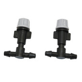 10 gab. Pelēka izsmidzināšanas uzgalis ar 4/7 mm Tee Uzklājiet Laistīšana Izsmidzina uz augiem Izsmidzināšanas rādiuss 0,6-0,9 m augstas kvalitātes smidzinātāja sprausla