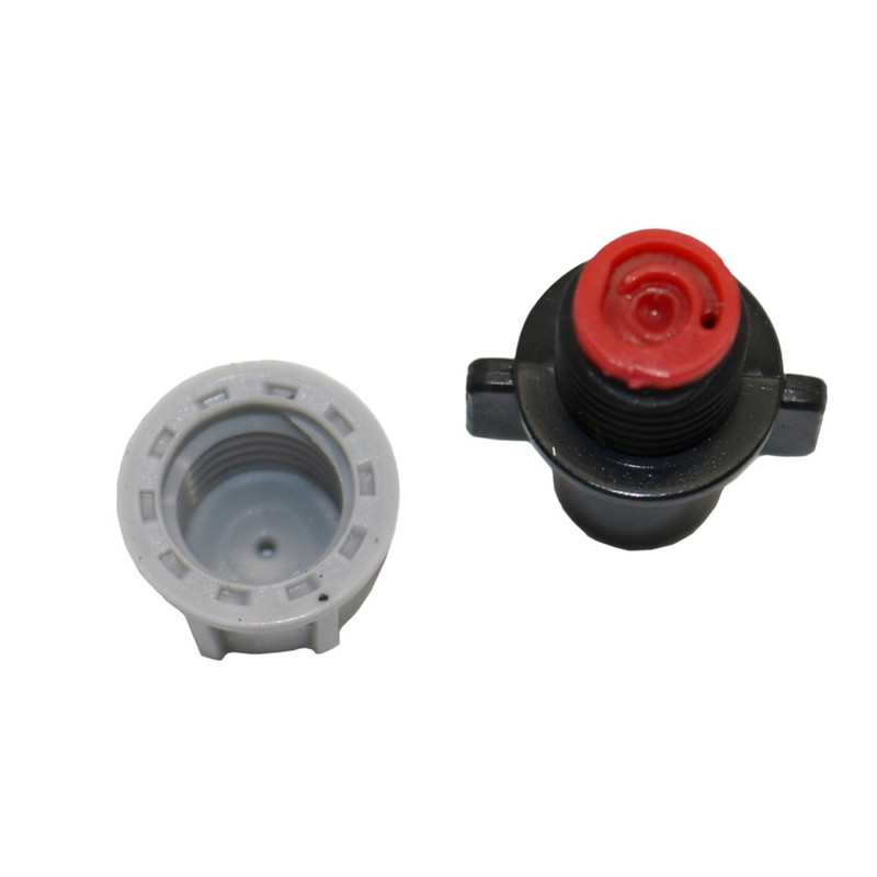 10 gab. Pelēka izsmidzināšanas uzgalis ar 4/7 mm Tee Uzklājiet Laistīšana Izsmidzina uz augiem Izsmidzināšanas rādiuss 0,6-0,9 m augstas kvalitātes smidzinātāja sprausla