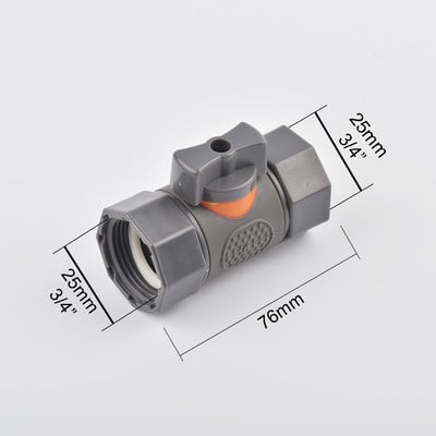Plastični ventil crijevo Brza spojnica 1/2 3/4 inča Cijevna spojnica Zaustavna spojnica za vodu 20/16 mm Popravak spoja Sustav za navodnjavanje