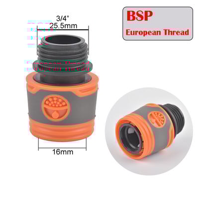 Plastični ventil crijevo Brza spojnica 1/2 3/4 inča Cijevna spojnica Zaustavna spojnica za vodu 20/16 mm Popravak spoja Sustav za navodnjavanje