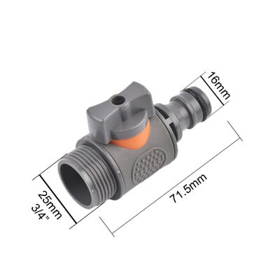 Plastični ventil crijevo Brza spojnica 1/2 3/4 inča Cijevna spojnica Zaustavna spojnica za vodu 20/16 mm Popravak spoja Sustav za navodnjavanje