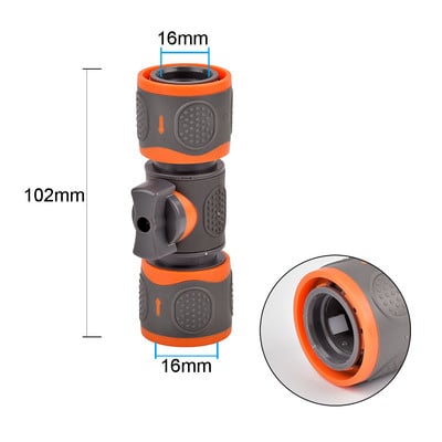 Plastični ventil crijevo Brza spojnica 1/2 3/4 inča Cijevna spojnica Zaustavna spojnica za vodu 20/16 mm Popravak spoja Sustav za navodnjavanje