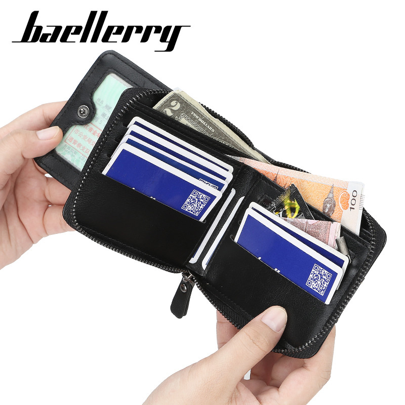 Ikdienas stila Vīriešu maki retro karšu turētājs Vīriešu maciņš Sintētiskā āda Maks Vīriešu somiņa Monētu maciņš Vīriešu Carteira