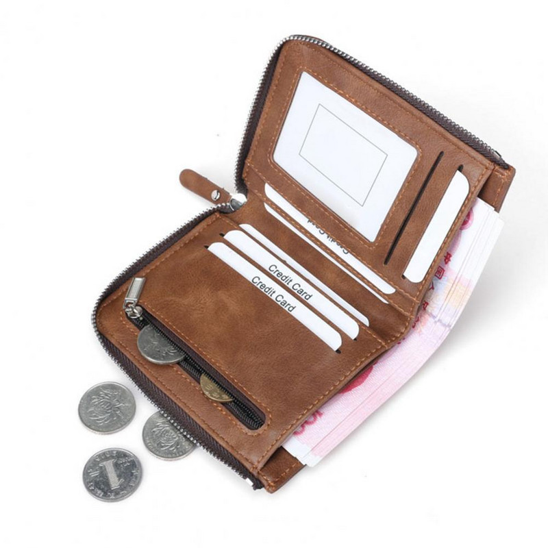 Meeste rahakott Mugav suure mahutavusega meeste rahakott kunstnahast kõik sobivad meeste rahakott Klassikaline praktiline mitme kaardi pesa rahakott