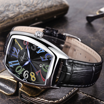 2022 Нови часовници CHENXI Мъжки модни кожени часовници с голям квадратен циферблат за мъже Водоустойчиви часовници Бизнес ежедневни мъжки кварцов часовник