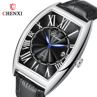 2022-es új CHENXI karórák férfi divatos, nagy, négyzet alakú számlappal rendelkező bőr karóra férfiaknak, vízálló órák, üzleti alkalmi férfi kvarcóra