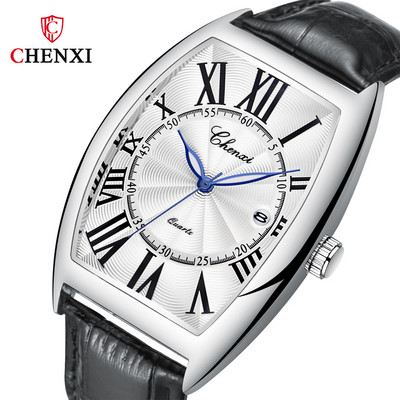 2022-es új CHENXI karórák férfi divatos, nagy, négyzet alakú számlappal rendelkező bőr karóra férfiaknak, vízálló órák, üzleti alkalmi férfi kvarcóra
