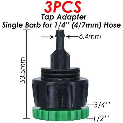 KESLA 2TK kiirühendusadapter 1/4 (ID 4 mm) või 3/8 tolli (8 mm) okastraatühendusega aia kastmise kasvuhoone jaoks