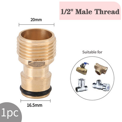 1/2" 3/4" navojna brza spojnica Mesingani adapter Priključak za navodnjavanje vrta Priključci bakrenog crijeva za kapanje Sustav za navodnjavanje vrta