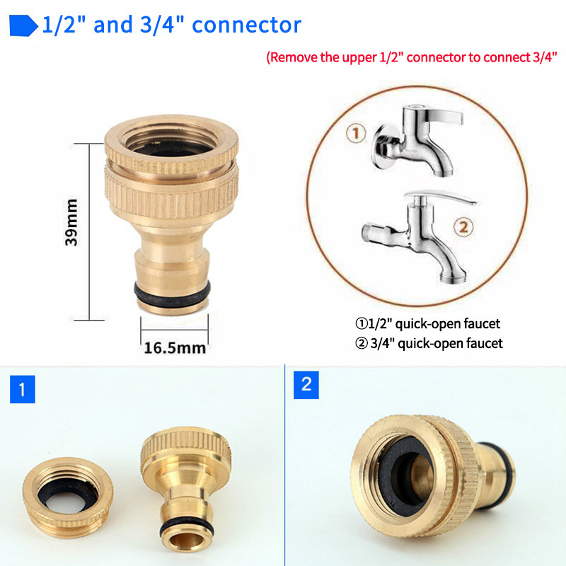 1/2" 3/4" navojna brza spojnica Mesingani adapter Priključak za navodnjavanje vrta Priključci bakrenog crijeva za kapanje Sustav za navodnjavanje vrta