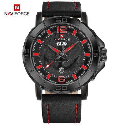 Jauns NAVIFORCE pulkstenis vīriešiem Modes ikdienas vīriešu kvarca rokas pulkstenis analogais datuma pulkstenis Luksusa zīmola Man sporta 3ATM ūdensizturīgs pulkstenis