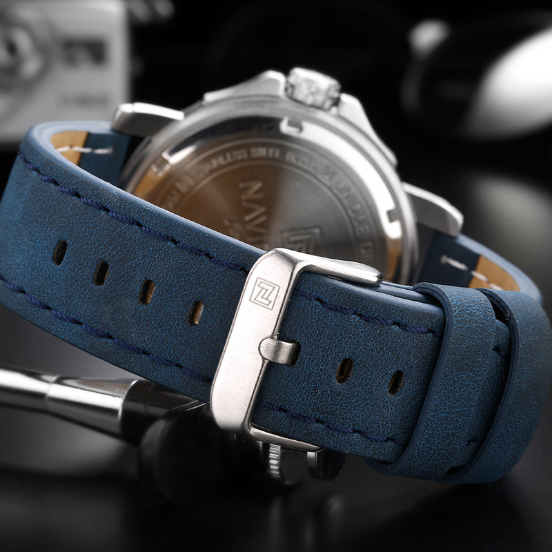 Jauns NAVIFORCE pulkstenis vīriešiem Modes ikdienas vīriešu kvarca rokas pulkstenis analogais datuma pulkstenis Luksusa zīmola Man sporta 3ATM ūdensizturīgs pulkstenis